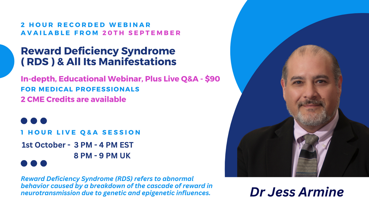 Reward Deficiency Syndrome ( RDS ) &amp; All Its Manifestations Course