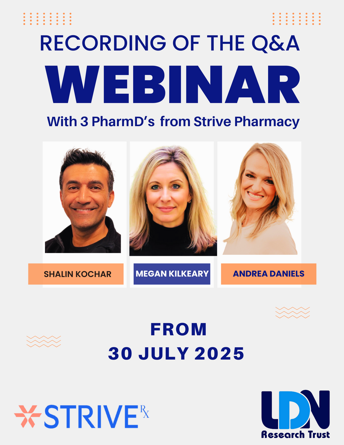 July 2025 Q&amp;A Webinar with 3 LDN Specialists Dr&#39;s of Pharmacy