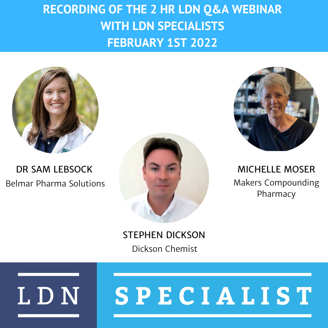 LDN Q&amp;A Live Zoom Webinar with LDN Specialists from 1st Feb
