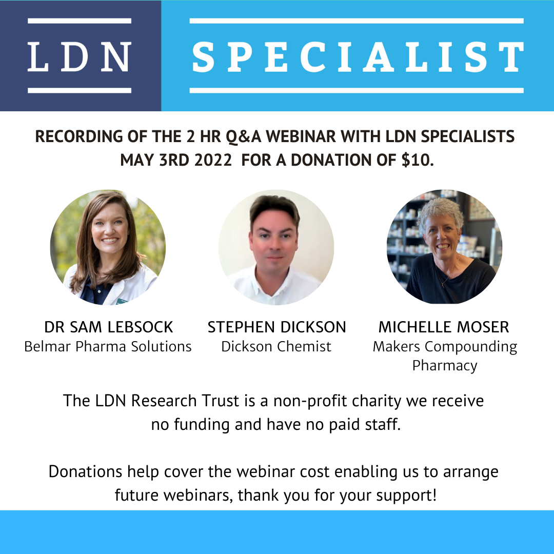 LDN Q&amp;A Live Zoom Webinar with LDN Specialist from 3rd May
